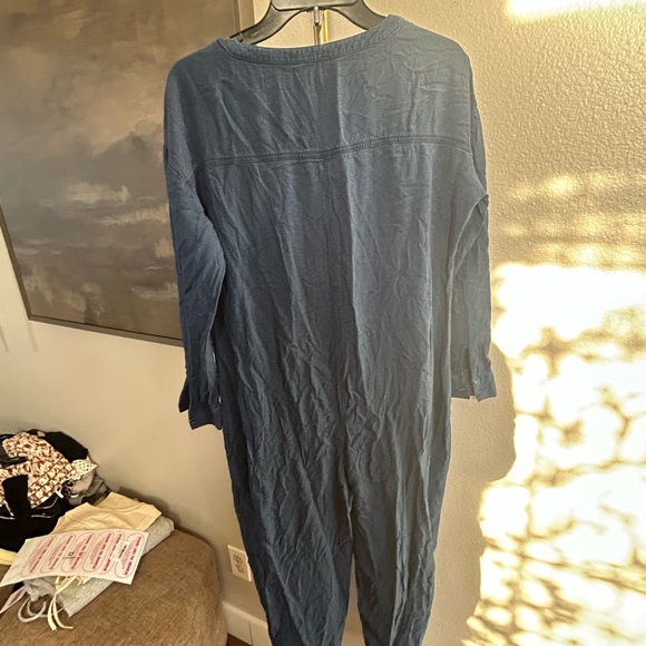 Splendid Navy Button-Front Jumpsuit - Picture 16 of 16